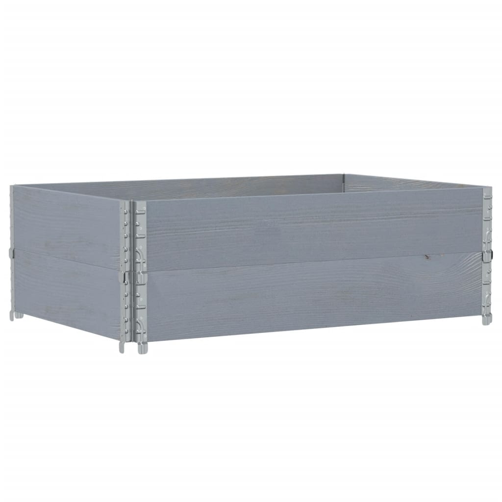 Utendørs Blomsterkasse Plantekasse Tre Grå 120x80 cm heltre furu