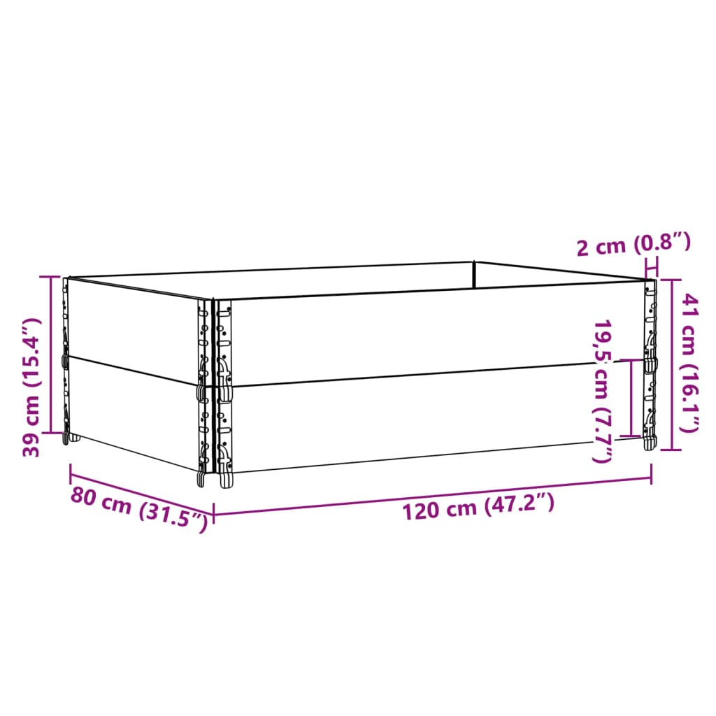 Utendørs Blomsterkasse Plantekasse Tre Grå 120x80 cm heltre furu