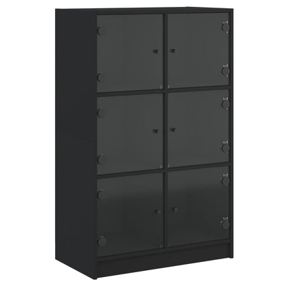 Skap Svart med dører 68x37x109 cm