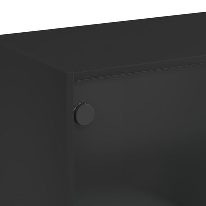 Skap Svart med dører 68x37x109 cm