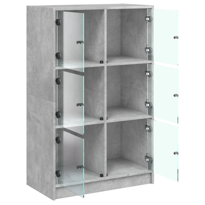 Skap Betonggrå med dører 68x37x109 cm