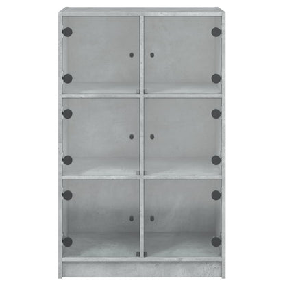 Skap Betonggrå med dører 68x37x109 cm
