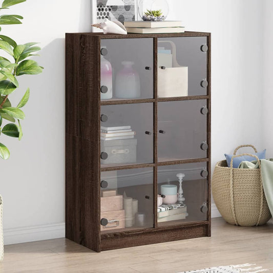 Skap Brun Eik med dører 68x37x109 cm