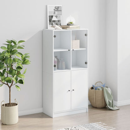 Skap Hvit med dører 68x37x142 cm