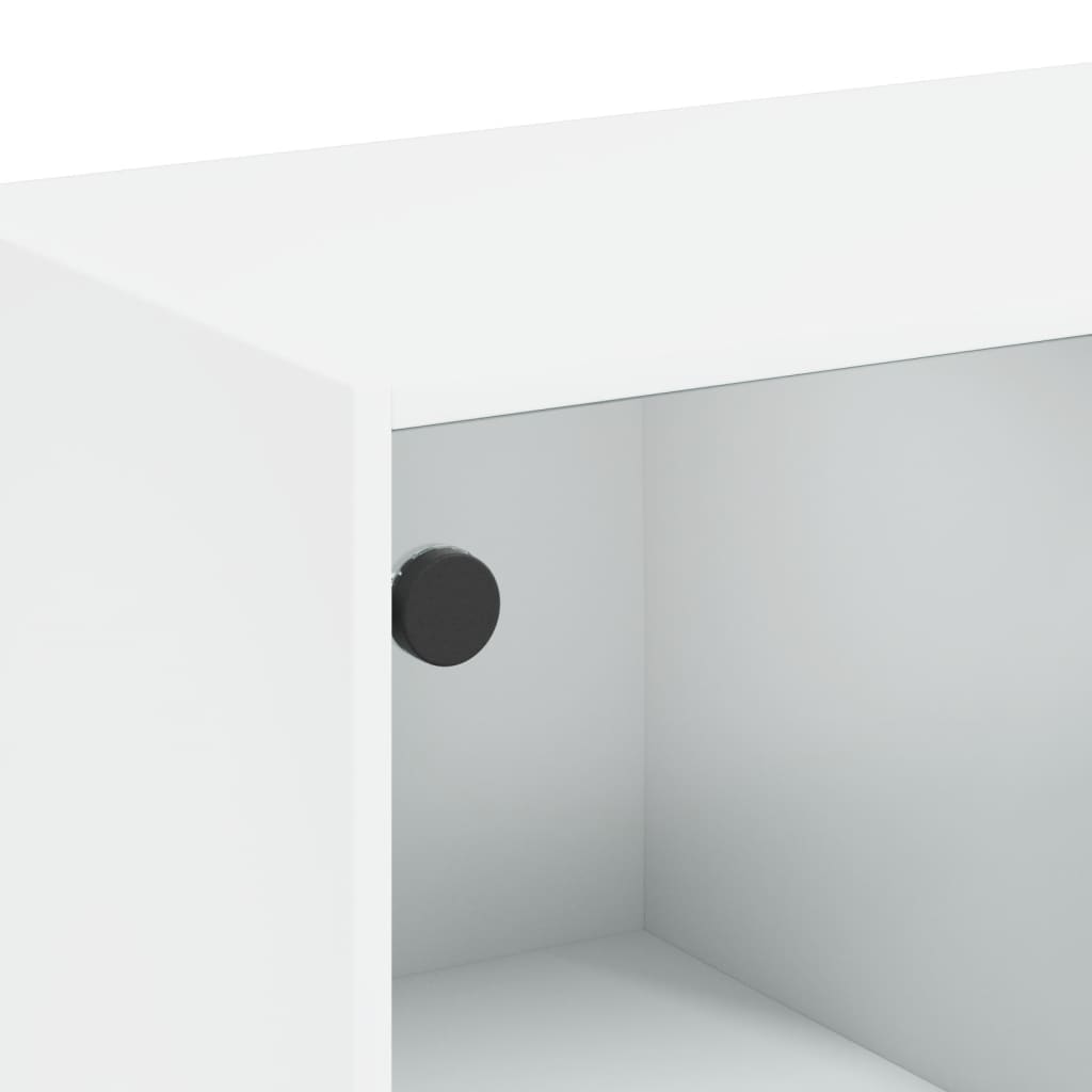 Skap Hvit med dører 68x37x142 cm