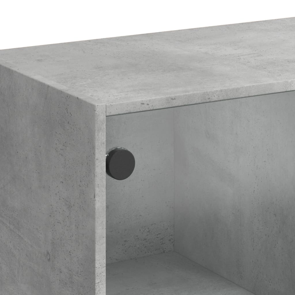 Skap Betonggrå med dører 68x37x142 cm
