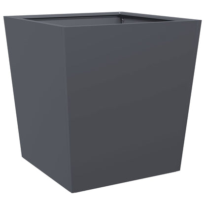 Utendørs Blomsterkasse Plantekasse Metall antrasitt 50x50x50 cm cortenstål