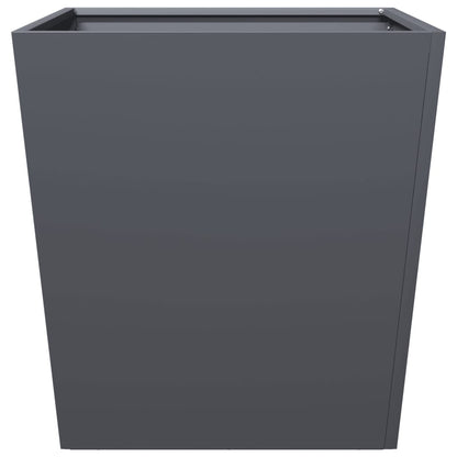 Utendørs Blomsterkasse Plantekasse Metall antrasitt 50x50x50 cm cortenstål