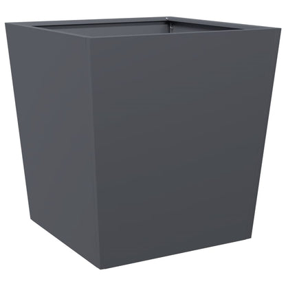 Utendørs Blomsterkasse Plantekasse Metall antrasitt 50x50x50 cm cortenstål