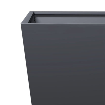 Utendørs Blomsterkasse Plantekasse Metall antrasitt 50x50x50 cm cortenstål