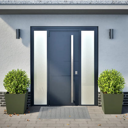 Plantekasser 2 stk olivengrønn 50x50x50 cm stål