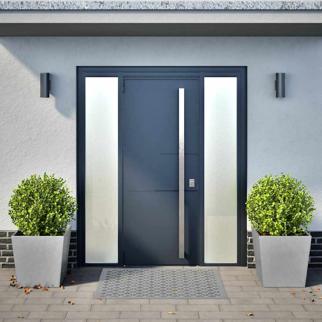 Utendørs Blomsterkasse Plantekasse Metall 2 stk 50x50x50 cm galvanisert stål