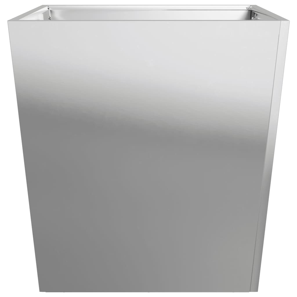 Utendørs Blomsterkasse Plantekasse Metall 2 stk 50x50x50 cm galvanisert stål