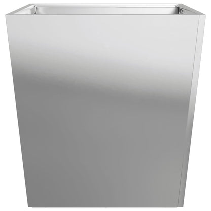 Utendørs Blomsterkasse Plantekasse Metall 2 stk 50x50x50 cm galvanisert stål