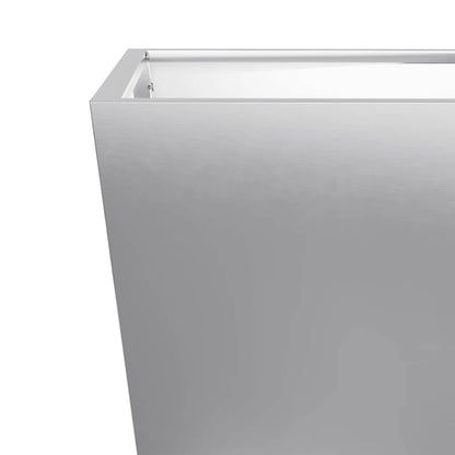 Utendørs Blomsterkasse Plantekasse Metall 2 stk 50x50x50 cm galvanisert stål