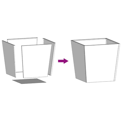Utendørs Blomsterkasse Plantekasse Metall 2 stk 50x50x50 cm galvanisert stål