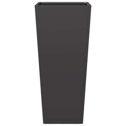 Utendørs Blomsterkasse Plantekasse Metall Svart 35x35x75 cm stål
