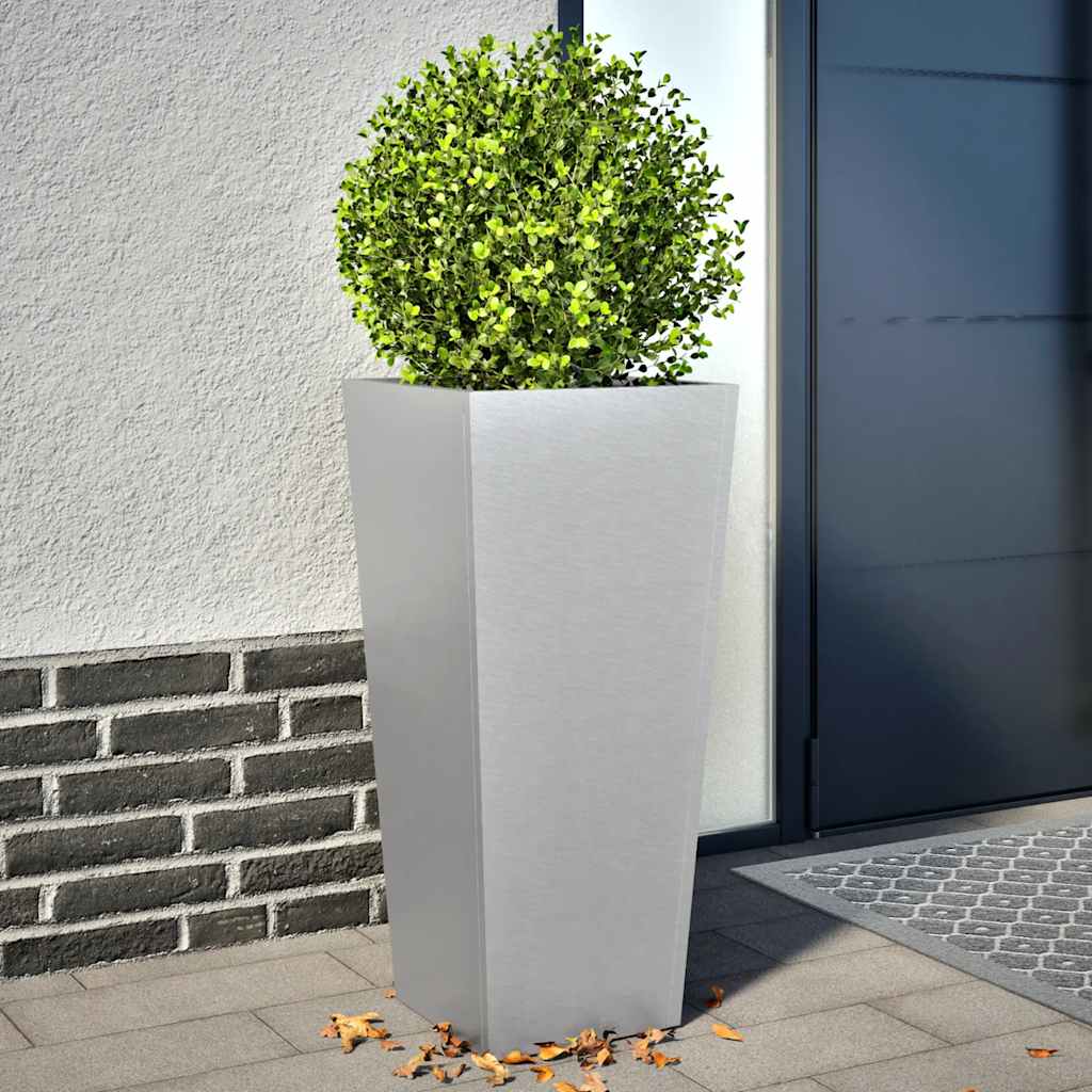 Plantekasser 2 stk 35x35x75 cm galvanisert stål