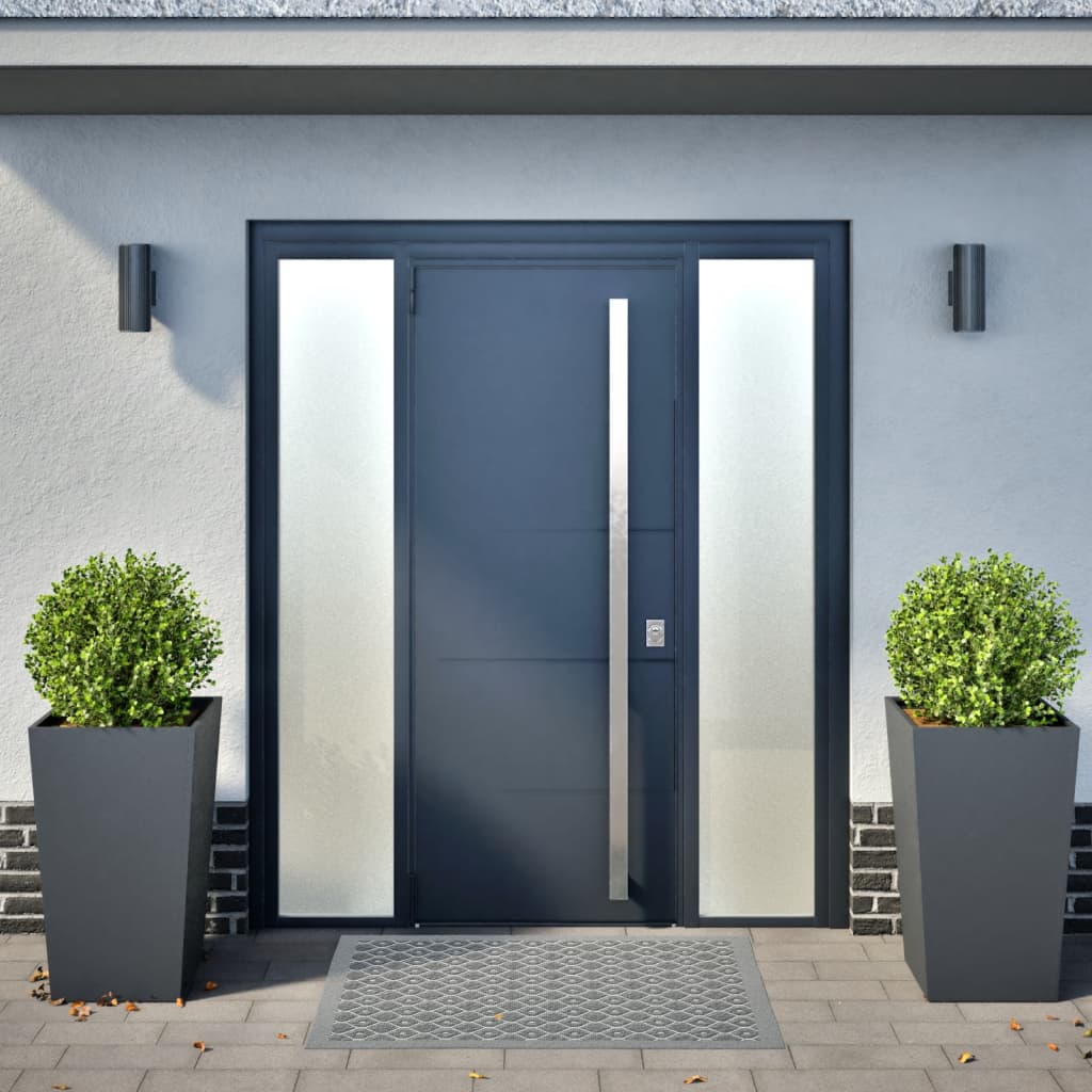 Plantekasser 2 stk antrasitt 45x45x75 cm stål