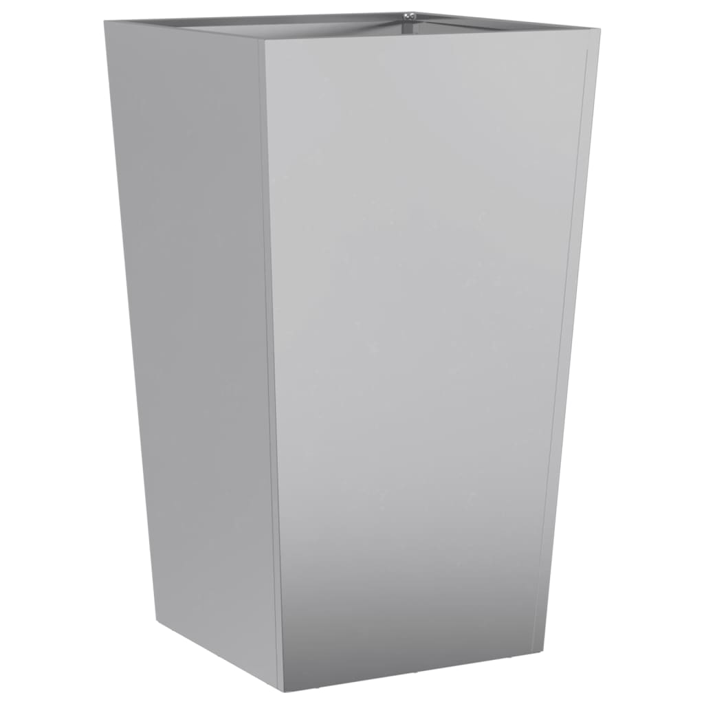 Utendørs Blomsterkasse Plantekasse Metall 45x45x75 cm galvanisert stål