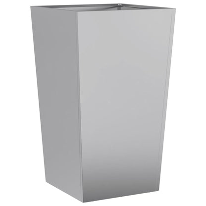 Utendørs Blomsterkasse Plantekasse Metall 45x45x75 cm galvanisert stål