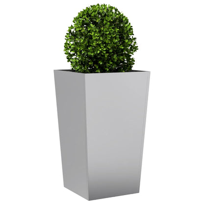 Utendørs Blomsterkasse Plantekasse Metall 45x45x75 cm galvanisert stål