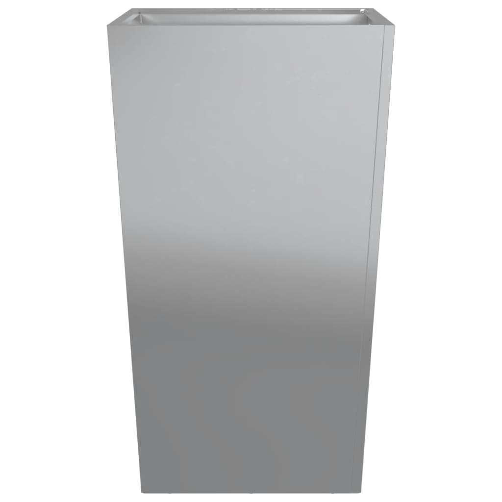 Utendørs Blomsterkasse Plantekasse Metall 45x45x75 cm galvanisert stål