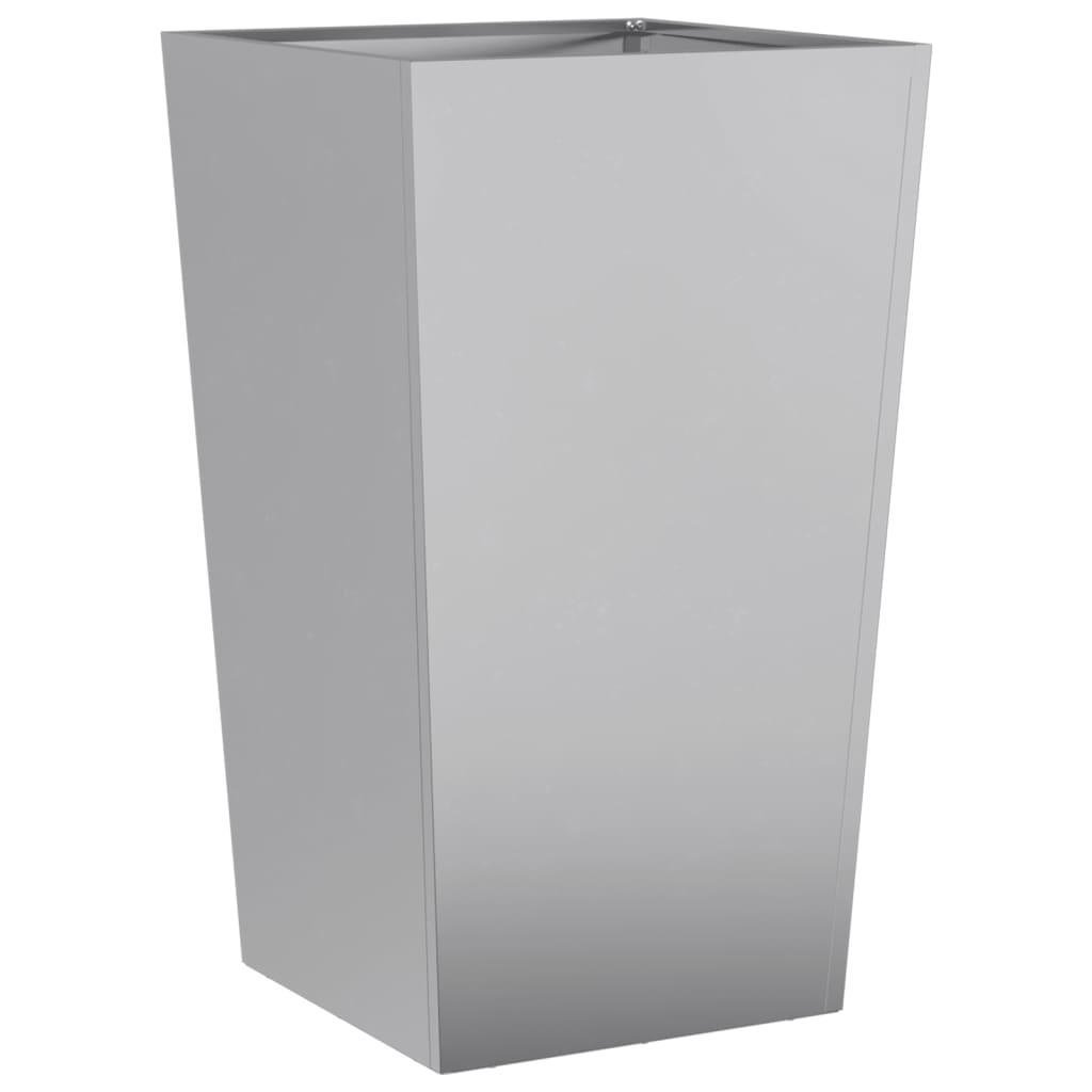 Utendørs Blomsterkasse Plantekasse Metall 45x45x75 cm galvanisert stål