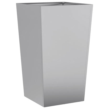 Utendørs Blomsterkasse Plantekasse Metall 45x45x75 cm galvanisert stål