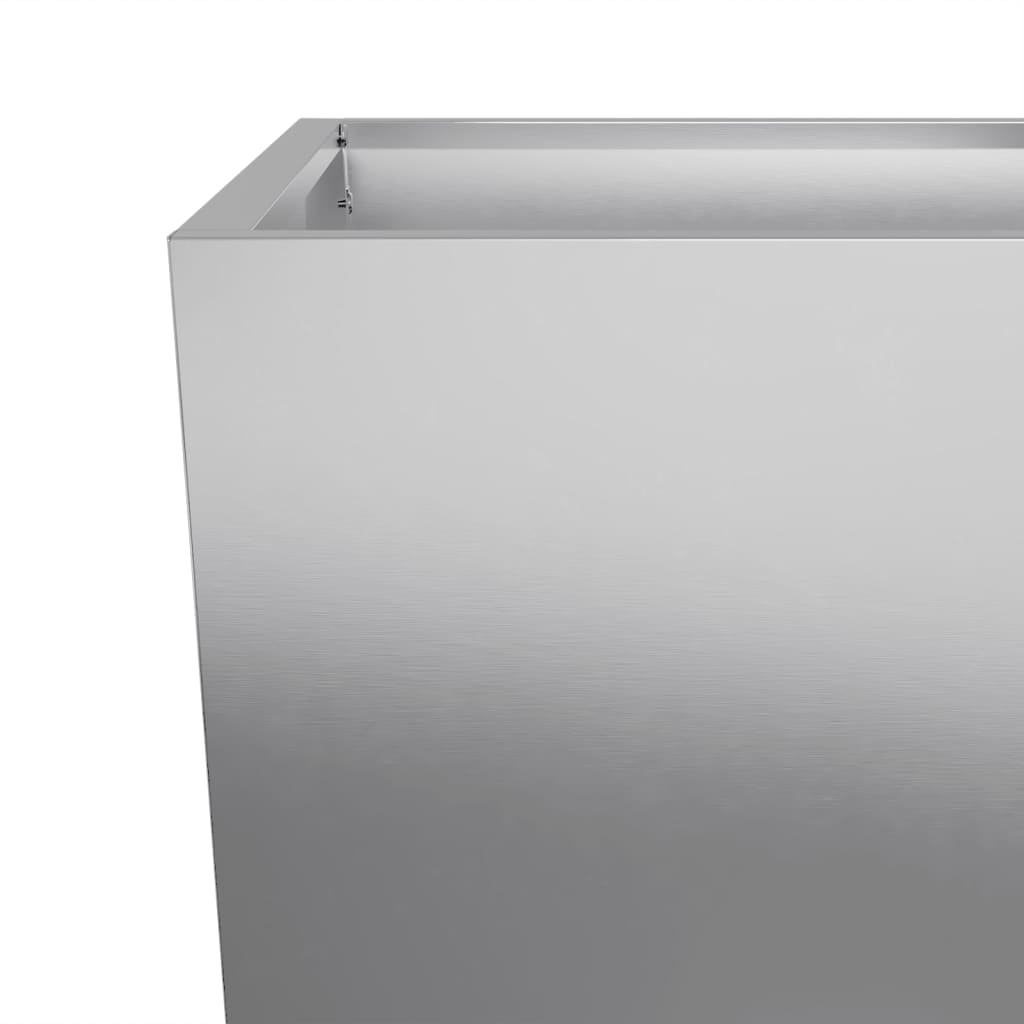 Utendørs Blomsterkasse Plantekasse Metall 45x45x75 cm galvanisert stål
