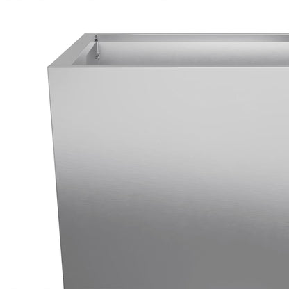 Utendørs Blomsterkasse Plantekasse Metall 45x45x75 cm galvanisert stål
