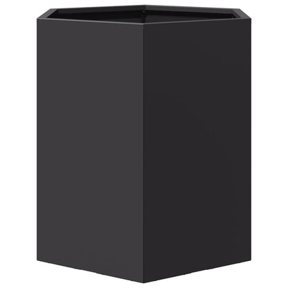 Hageplanter 2 stk svart sekskantet 46x40x45 cm stål