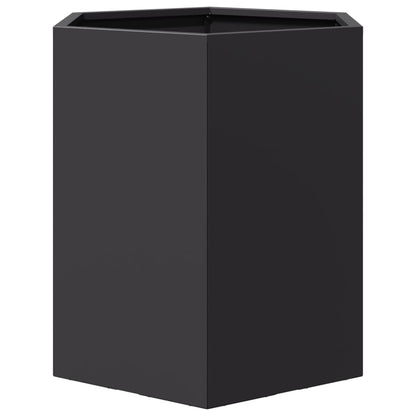Hageplanter 2 stk svart sekskantet 46x40x45 cm stål