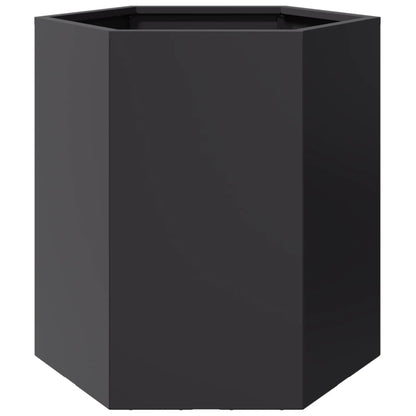 Hageplanter 2 stk svart sekskantet 46x40x45 cm stål