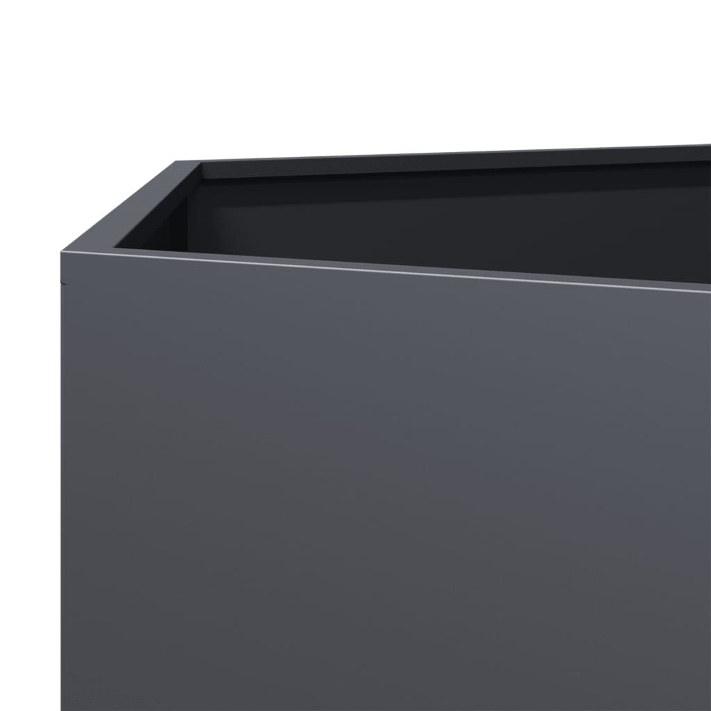 Plantekasse antrasitt sekskantet 104x90x45 cm stål
