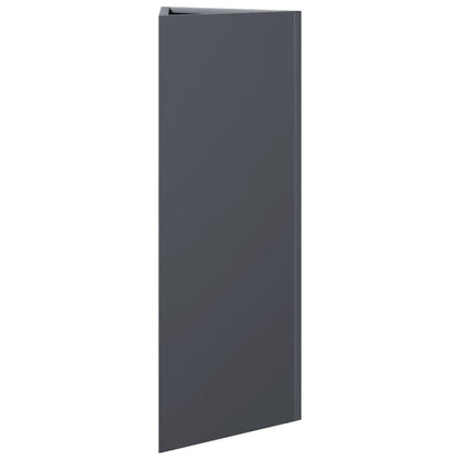 Utendørs Blomsterkasse Plantekasse Metall antrasitt trekantet 30x26x75 cm stål
