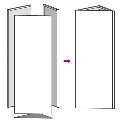 Utendørs Blomsterkasse Plantekasse Metall Hvit trekantet 40x34,5x70 cm stål