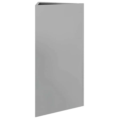 Plantekasser 2 stk trekantet 40x40x75 cm galvanisert stål