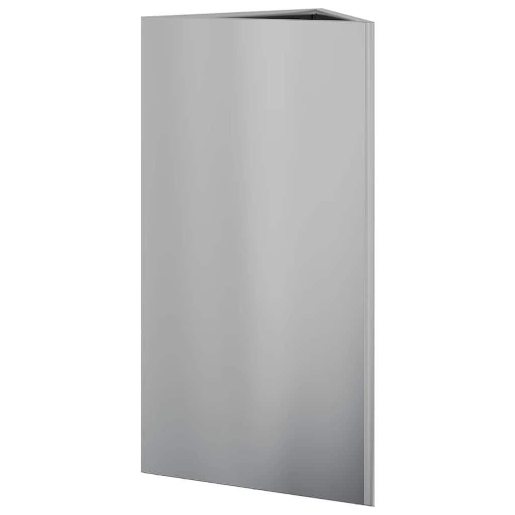 Plantekasser 2 stk trekantet 40x40x75 cm galvanisert stål