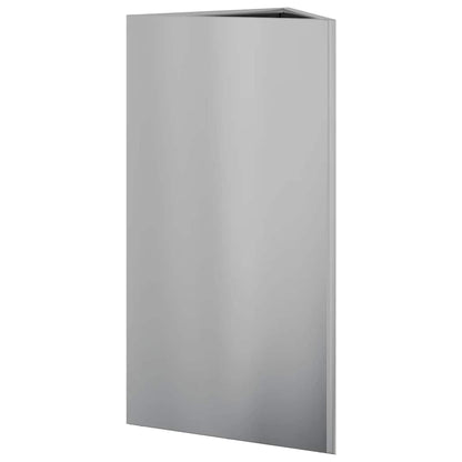 Plantekasser 2 stk trekantet 40x40x75 cm galvanisert stål