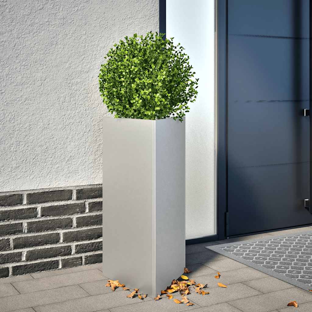 Plantekasser 2 stk trekantet 40x40x75 cm galvanisert stål