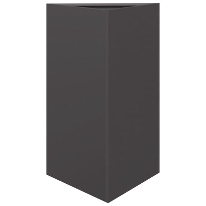 Plantekasser 2 stk svart trekantet 50x43x75 cm stål