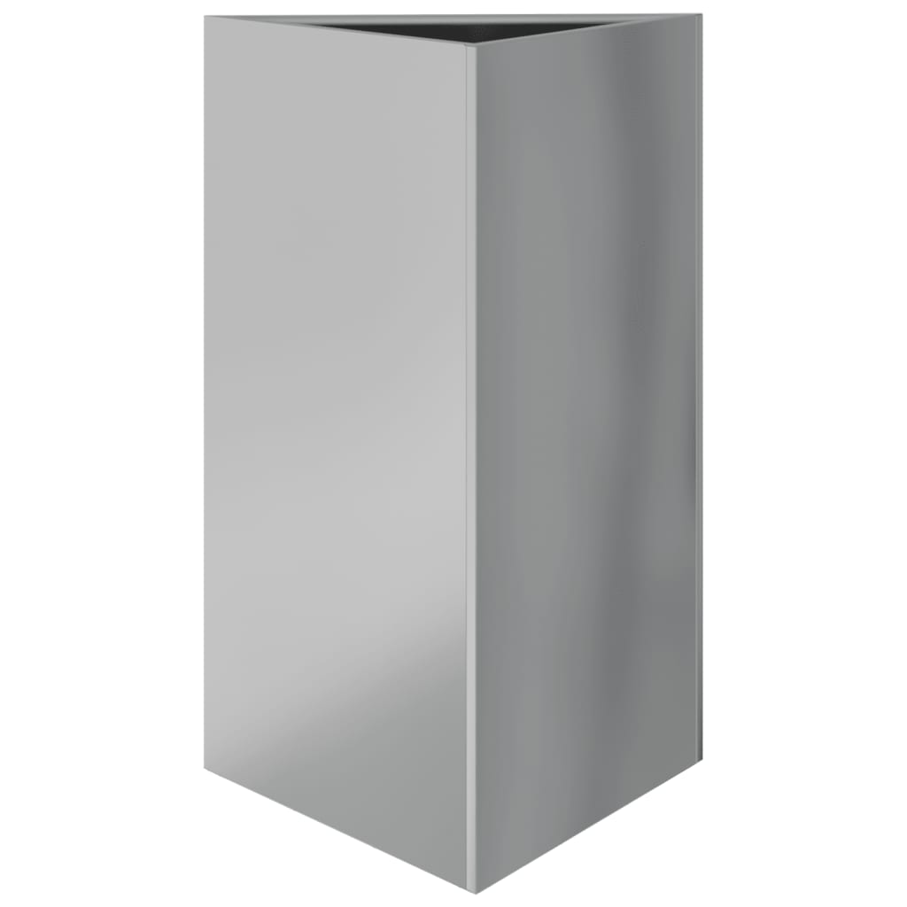 Utendørs Blomsterpotte Metall trekantet 50x43x75 cm galvanisert stål