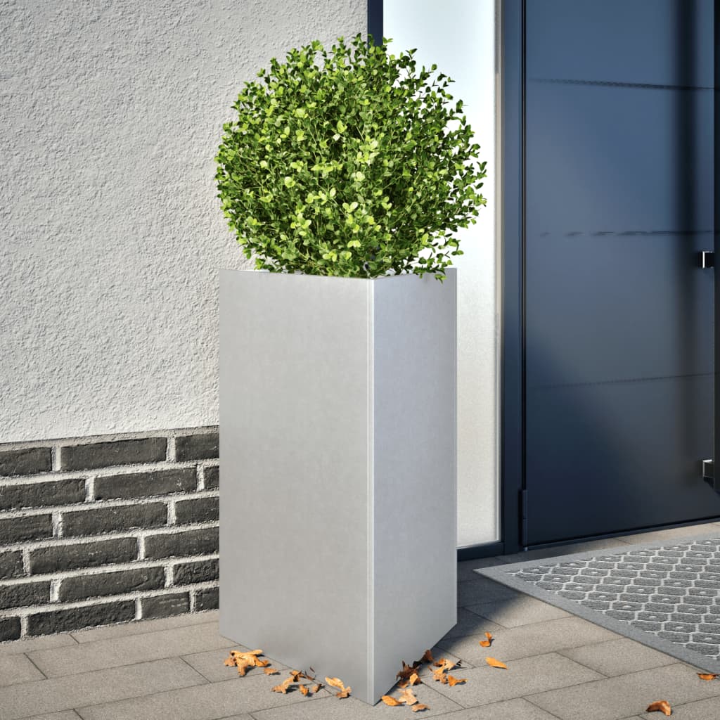 Utendørs Blomsterpotte Metall trekantet 50x43x75 cm galvanisert stål