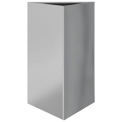 Plantekasser 2 stk trekantet 50x43x75 cm galvanisert stål