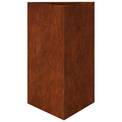 hageplanter 2 stk trekantede 50x43x75 cm oksidert stål