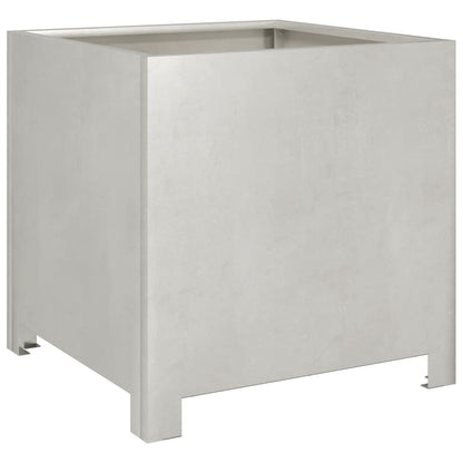 Utendørs Blomsterkasse Plantekasse Metall 40x40x40 cm rustfritt stål
