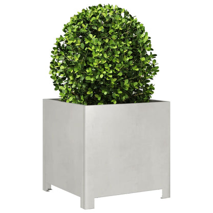 Utendørs Blomsterkasse Plantekasse Metall 40x40x40 cm rustfritt stål