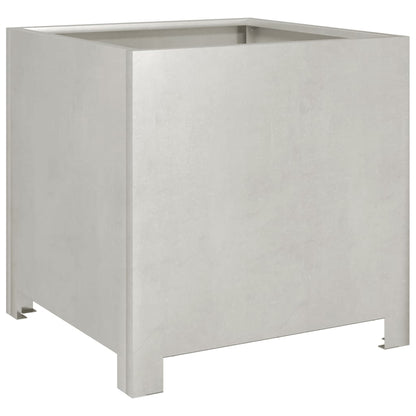 Utendørs Blomsterkasse Plantekasse Metall 40x40x40 cm rustfritt stål
