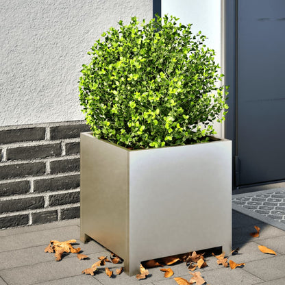 Utendørs Blomsterkasse Plantekasse Metall 40x40x40 cm rustfritt stål